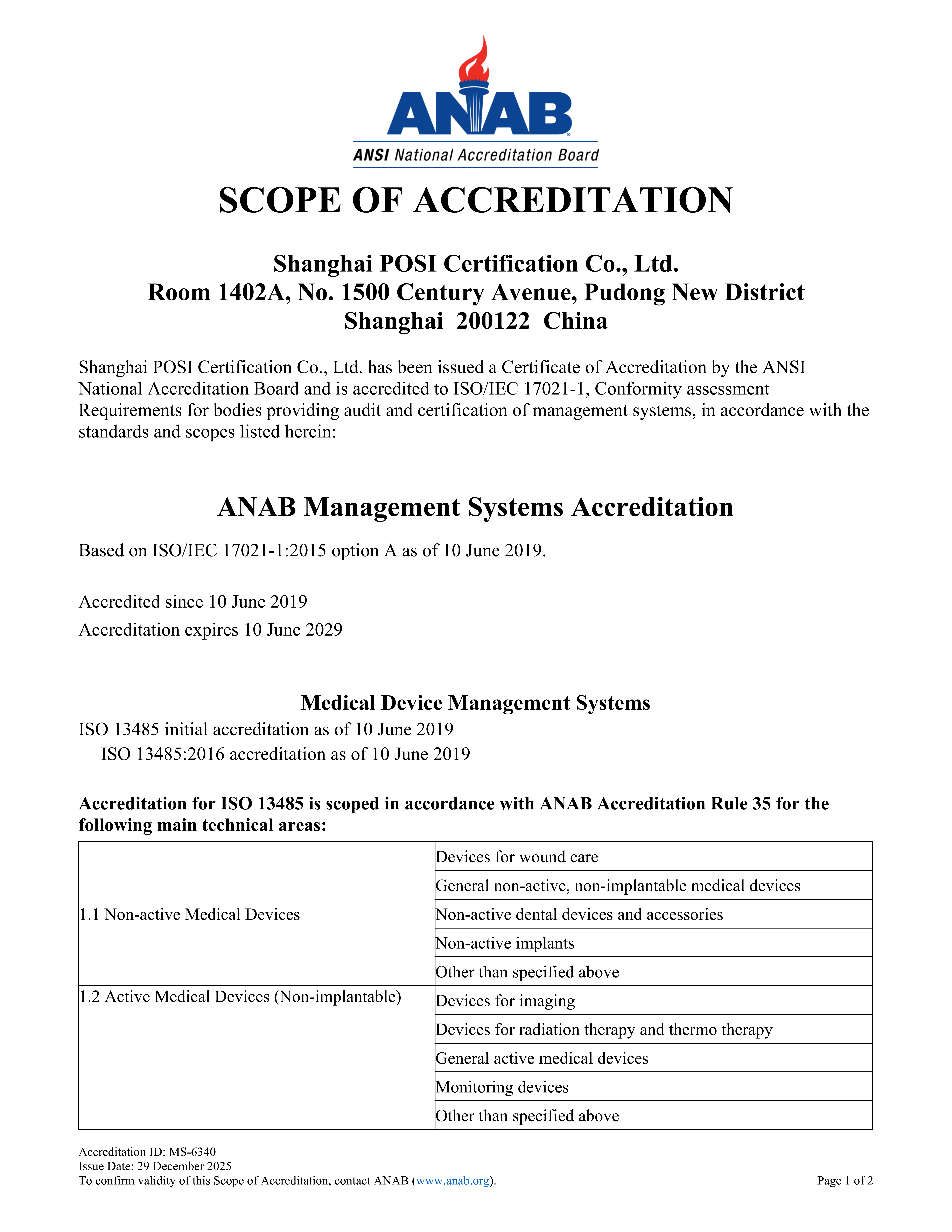 ANAB认可证书附件1