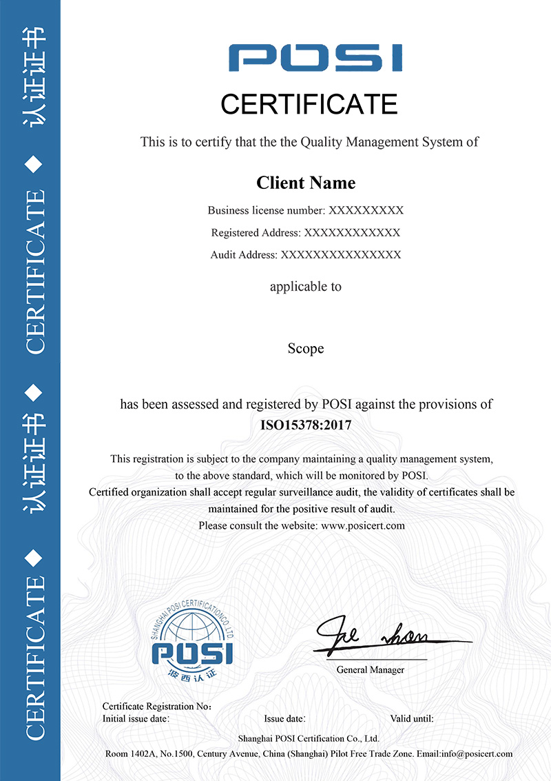 15378 Certificate Sample
